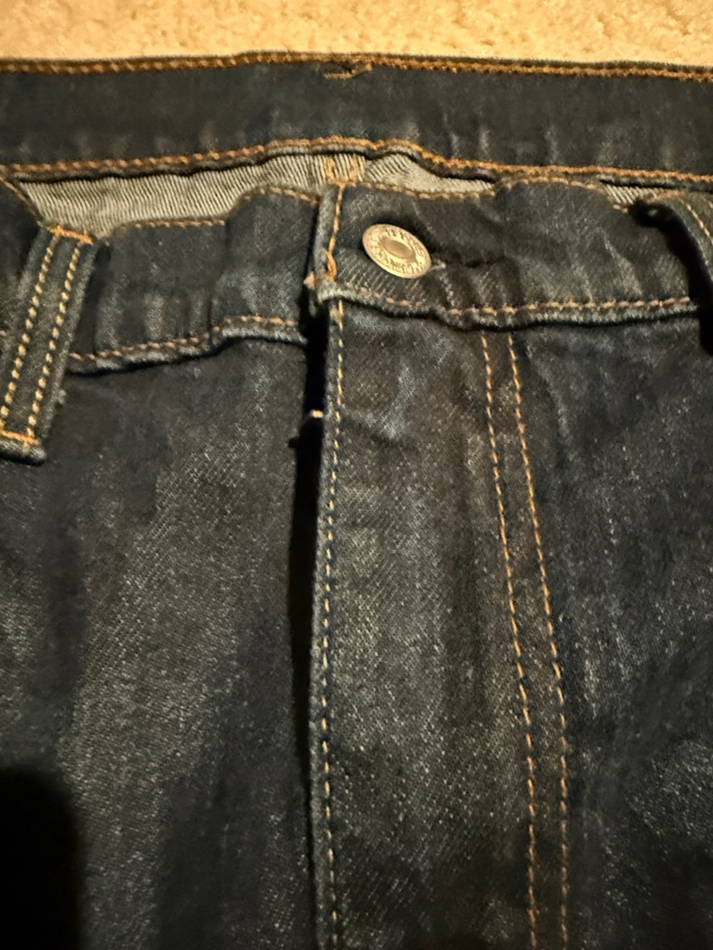 Levi's 505 Dark Blue Straight-Leg Men’s Jeans - Picture 2 of 7